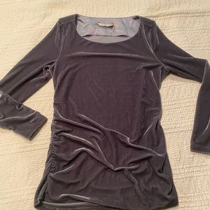 Soft Surroundings Grey Velvet Top Small